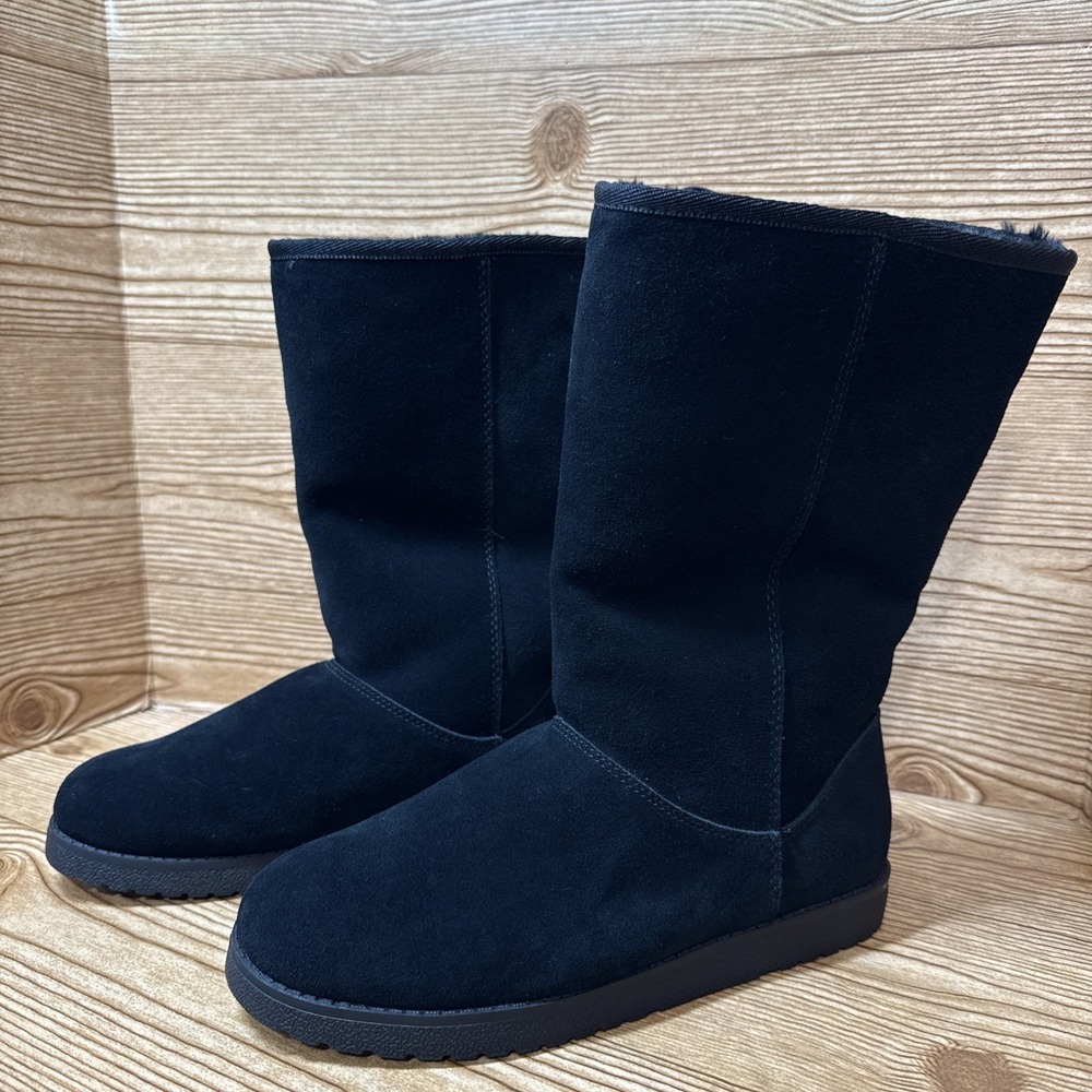Universal Thread Sarah Boots Women 7 Black Suede Shearling Winter Snow Lined NWT